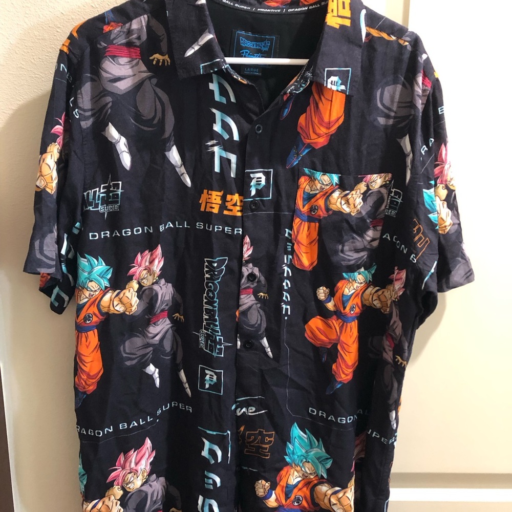 Men’s button-up Dragon Ball Z shirt